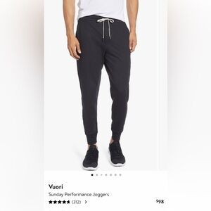Vuori Men's Black Sunday Performance Joggers